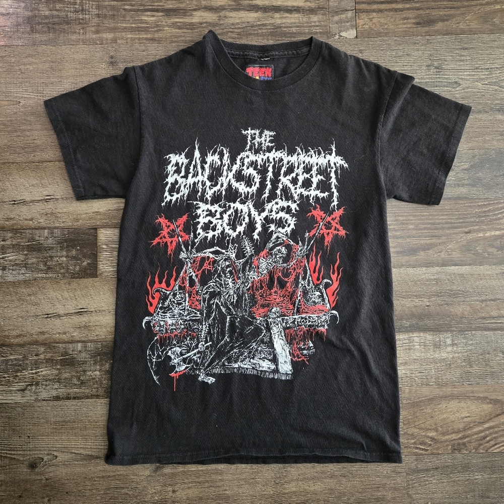 Teen Hearts Backstreet Boys Band T Shirt Black Graphic Y2k Band Music Adult S